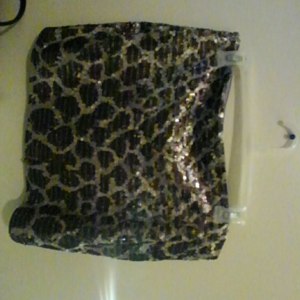 Sequined mini skirt